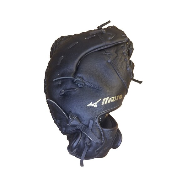 Mizuno 12” Baseball Mitt Black Leather GXF102 Power Close Right Hand Throw RH - Picture 3 of 6